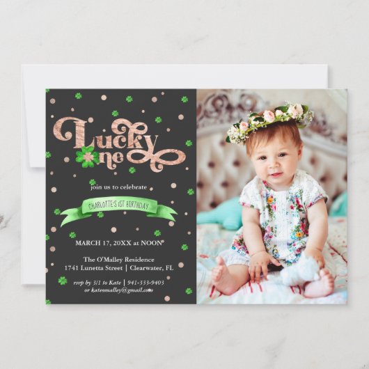 Lucky One | St. Patrick's Day 1st Birthday (Voorkant)