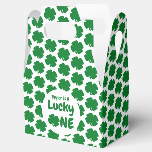 Lucky One St Patrick's Day 1st Birthday Bedankdoosjes (Geopend)