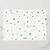 Lucky One | St. Patrick's Day 1st Birthday Folie Uitnodiging (Achterkant)