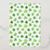 Lucky One | St. Patrick's Day 1st Birthday Invitat Folie Uitnodiging (Achterkant)