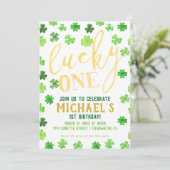 Lucky One | St. Patrick's Day 1st Birthday Kaart (Staand voorkant)