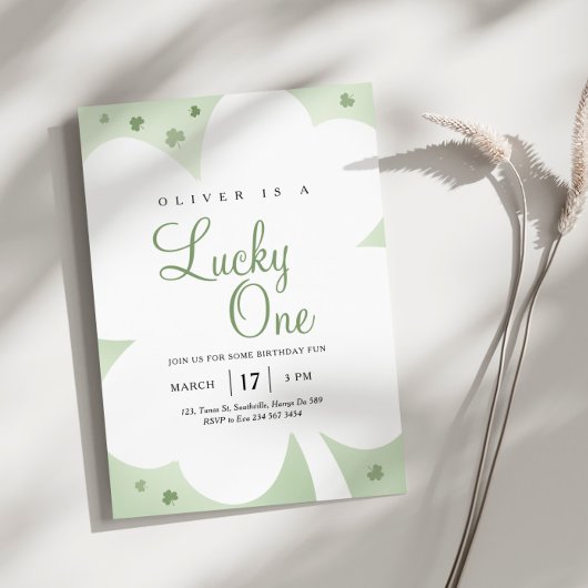 Lucky One St. Patrick's Day 1st Birthday Kaart