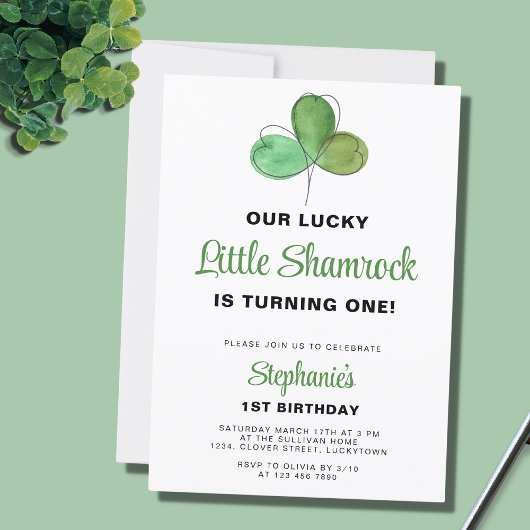 Lucky One St. Patrick's Day 1st Birthday Kaart