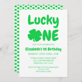 Lucky One St Patrick's Day 1st Birthday Kaart