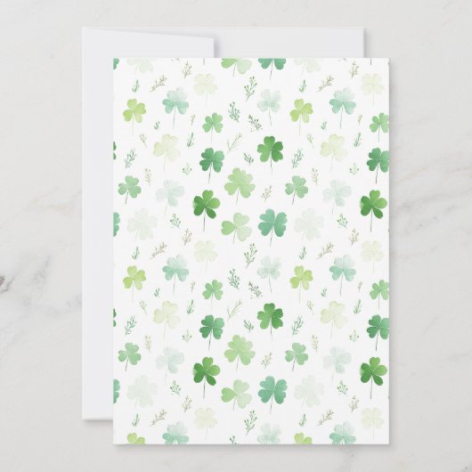 Lucky One | St. Patrick's Day 1st Birthday Kaart (Achterkant)