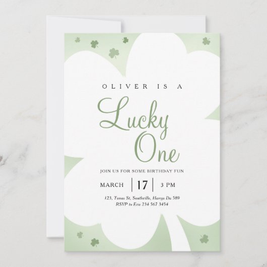 Lucky One St. Patrick's Day 1st Birthday Kaart (Voorkant)