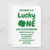 Lucky One St Patrick's Day 1st Birthday Kaart (Voorkant)