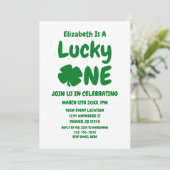 Lucky One St Patrick's Day 1st Birthday Kaart (Staand voorkant)