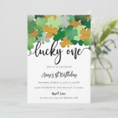 Lucky One St. Patrick's Day 1st Birthday Kaart (Staand voorkant)