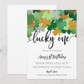 Lucky One St. Patrick's Day 1st Birthday Kaart (Voorkant / Achterkant)