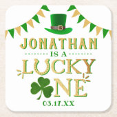 Lucky One St. Patrick's Day 1st Birthday Kartonnen Onderzetters (Voorkant)