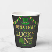 Lucky One St. Patrick's Day 1st Birthday Papieren Bekers (Voorkant)