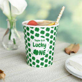Lucky One St Patrick's Day 1st Birthday Papieren Bekers
