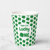Lucky One St Patrick's Day 1st Birthday Papieren Bekers (Voorkant)