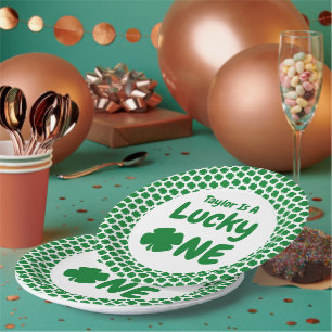 Lucky One St Patrick's Day 1st Birthday Papieren Bordje