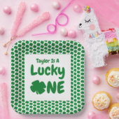 Lucky One St Patrick's Day 1st Birthday Papieren Bordje (Feest)