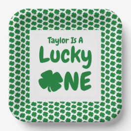Lucky One St Patrick's Day 1st Birthday Papieren Bordje