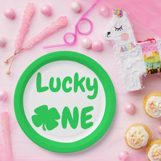 Lucky One St Patrick's Day 1st Birthday Papieren Bordje (Feest)