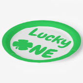Lucky One St Patrick's Day 1st Birthday Papieren Bordje (Gekanteld)