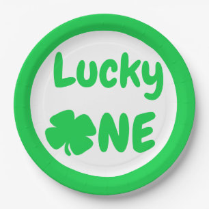 Lucky One St Patrick's Day 1st Birthday Papieren Bordje