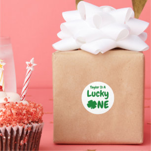 Lucky One St Patrick's Day 1st Birthday Ronde Sticker
