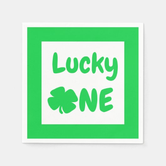 Lucky One St Patrick's Day 1st Birthday Servet (Voorkant)