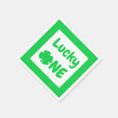 Lucky One St Patrick's Day 1st Birthday Servet (Hoek)