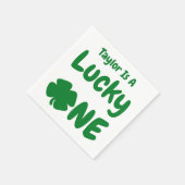 Lucky One St Patrick's Day 1st Birthday Servet (Hoek)