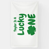 Lucky One St Patrick's Day 1st Birthday Spandoek (Verticaal)