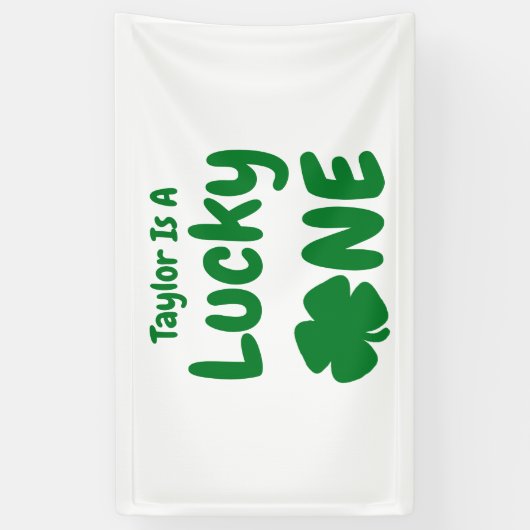 Lucky One St Patrick's Day 1st Birthday Spandoek (Verticaal)