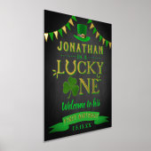 Lucky One St. Patrick's Day 1st Birthday Welkom Folie Afdrukken (Laagn)