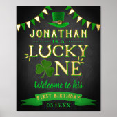 Lucky One St. Patrick's Day 1st Birthday Welkom Folie Afdrukken (Voorkant)