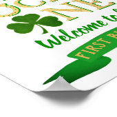 Lucky One St. Patrick's Day 1st Birthday Welkom Poster (Hoek)