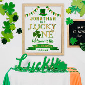 Lucky One St. Patrick's Day 1st Birthday Welkom Poster