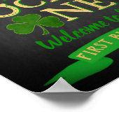 Lucky One St. Patrick's Day 1st Birthday Welkom Poster (Hoek)