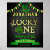 Lucky One St. Patrick's Day 1st Birthday Welkom Poster (Voorkant)