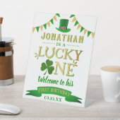 Lucky One St. Patrick's Day 1st Birthday Welkom Reclamebord Met Voetstuk (Insitu)