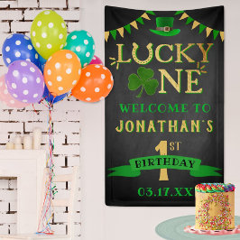Lucky One St. Patrick's Day 1st Birthday Welkom Spandoek