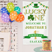 Lucky One St. Patrick's Day 1st Birthday Welkom Spandoek