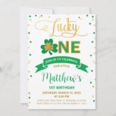 Lucky One St. Patrick's Day 1st Boy Birthday Kaart (Voorkant)