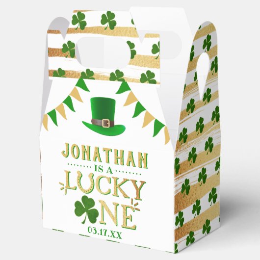 Lucky One St. Patrick's Day 1ste verjaardag Bedankdoosjes (Geopend)