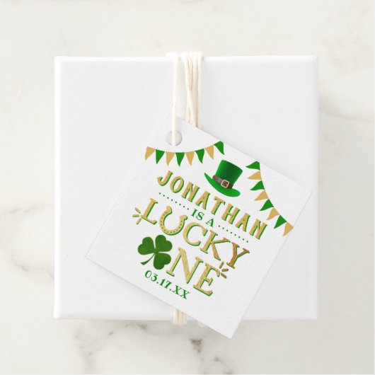 Lucky One St. Patrick's Day 1ste verjaardag Bedankjes Labels (In situ)