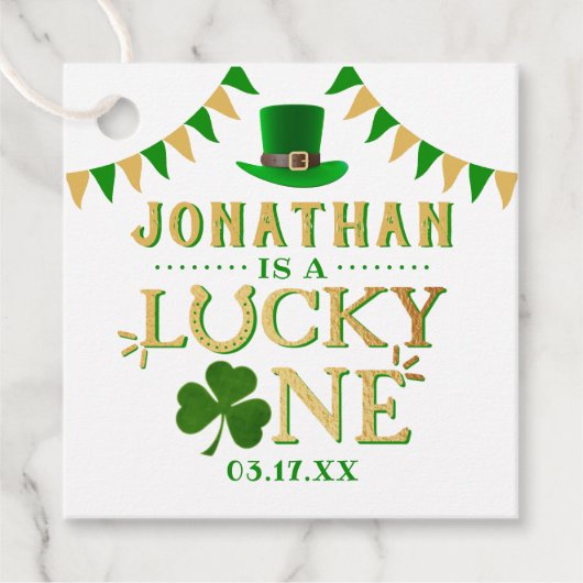 Lucky One St. Patrick's Day 1ste verjaardag Bedankjes Labels (Voorkant)
