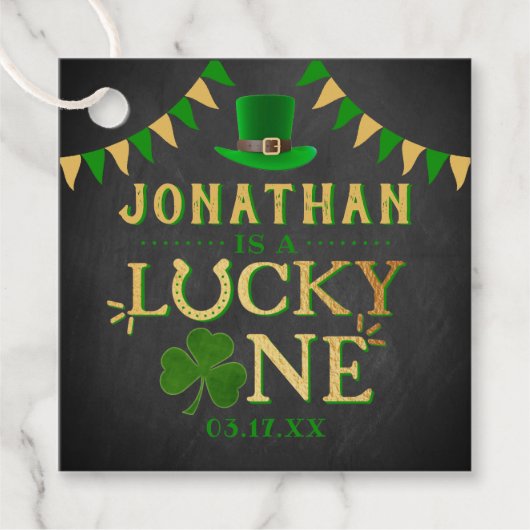 Lucky One St. Patrick's Day 1ste verjaardag Bedankjes Labels (Voorkant)