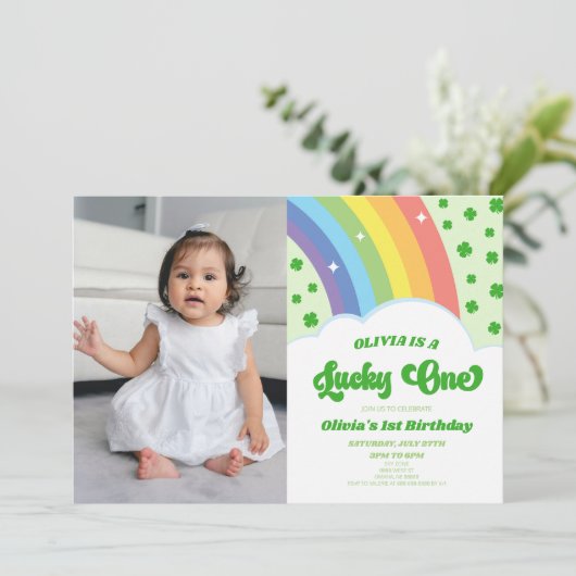 Lucky One St. Patrick's Day 1ste verjaardag Kaart (Staand voorkant)