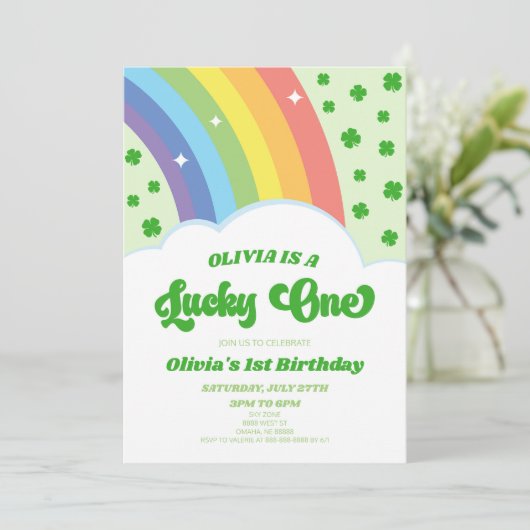 Lucky One St. Patrick's Day 1ste verjaardag Kaart (Staand voorkant)