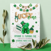 Lucky One St. Patrick's day Birthday Baby Party Kaart
