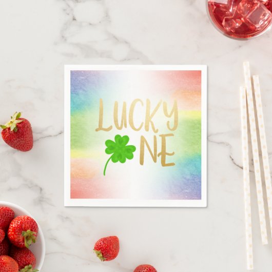 Lucky One St. Patricks Day Birthday Paper Servet (Insitu)