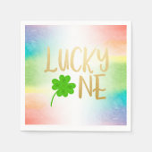 Lucky One St. Patricks Day Birthday Paper Servet (Voorkant)