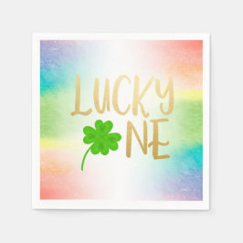 Lucky One St. Patricks Day Birthday Paper Servet